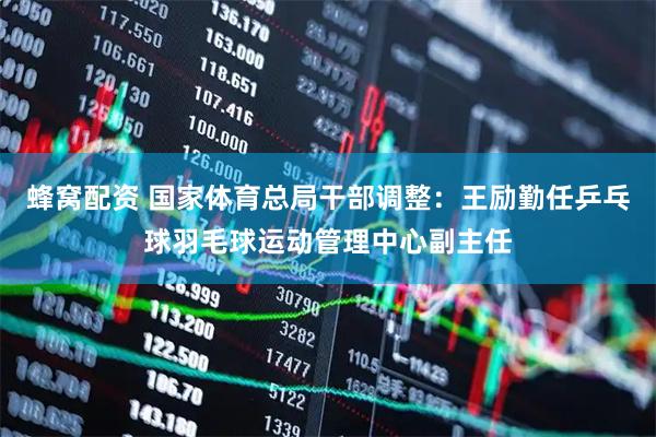 蜂窝配资 国家体育总局干部调整：王励勤任乒乓球羽毛球运动管理中心副主任
