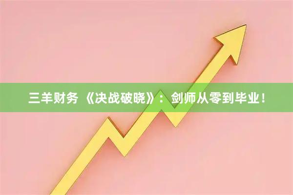 三羊财务 《决战破晓》：剑师从零到毕业！
